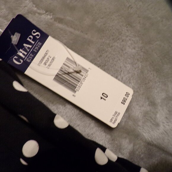 Chaps Black and White Dress - Picture 3 of 6